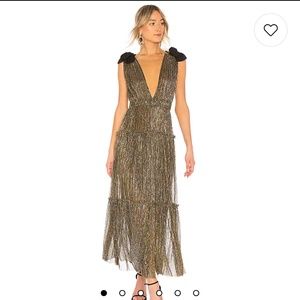 Sabina Musayev Ray Dress Gold - size S